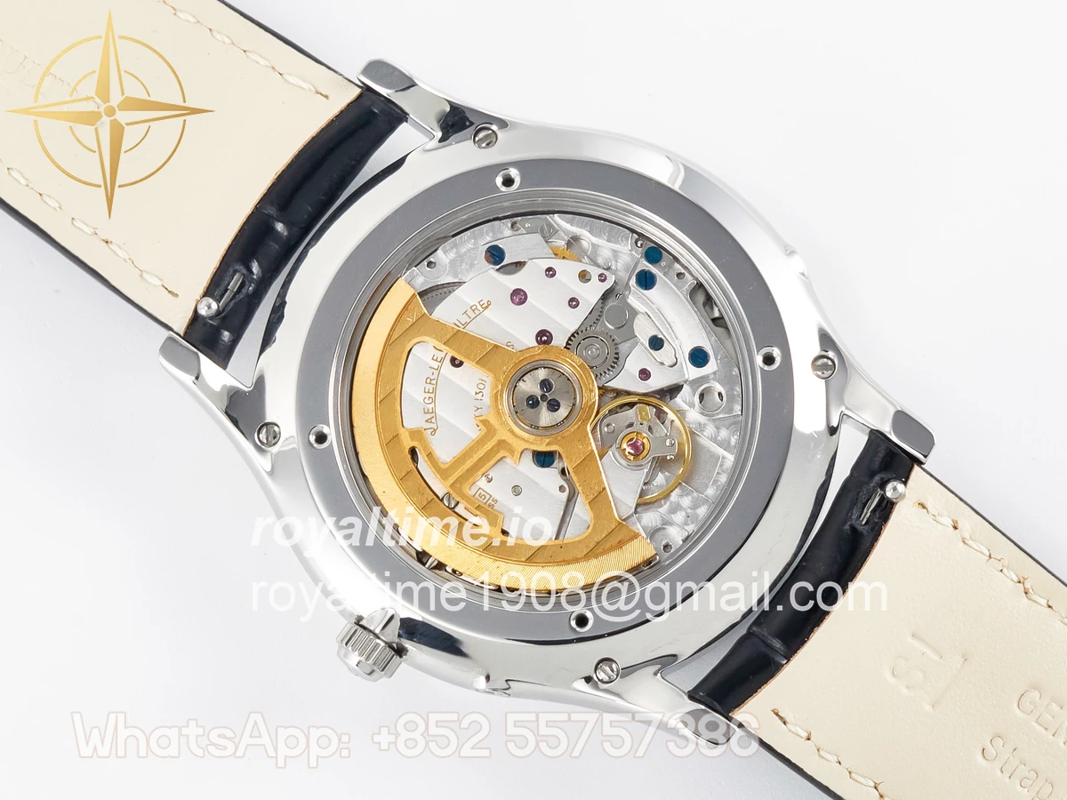 Jaeger-LeCoultre Master Ultra Thin Moon 1368420 SS Z+F Blue Dial on Black Leather Strap SA925 - Image 17