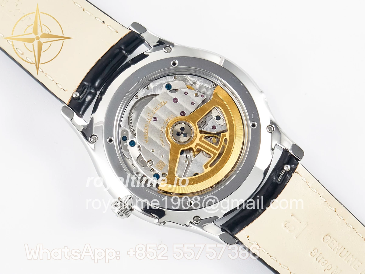 Jaeger-LeCoultre Master Ultra Thin Moon 1368420 SS Z+F White Dial on Black Leather Strap SA925 - Image 17