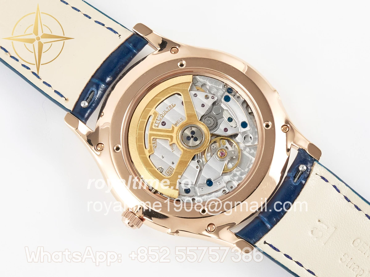 Jaeger-LeCoultre Master Ultra Thin Moon RG Z+F Blue Dial on Blue Leather Strap SA925 - Image 17