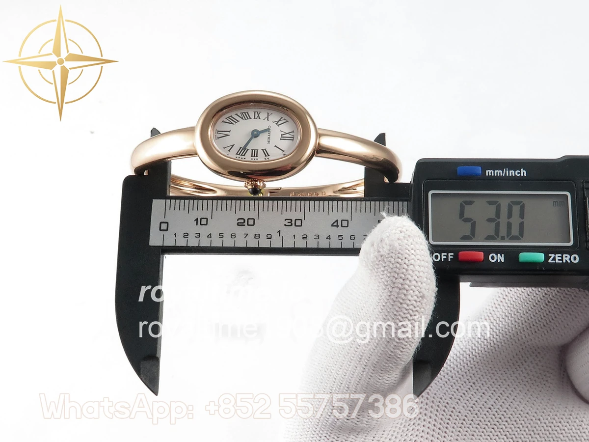 Cartier Baignoire De Cartier RG BLSF White Dial on RG Medium Size Bracelet Swiss Quartz - Image 17