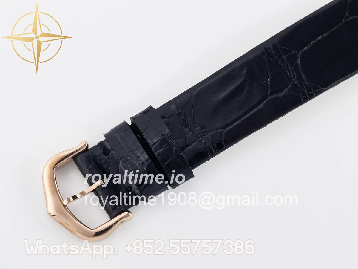 Cartier Ballon Blanc De Cartier 30mm RG DRF Silvered Texture Dial Diamonds Bezel on Black Leather Strap Ronda Quartz - Image 17