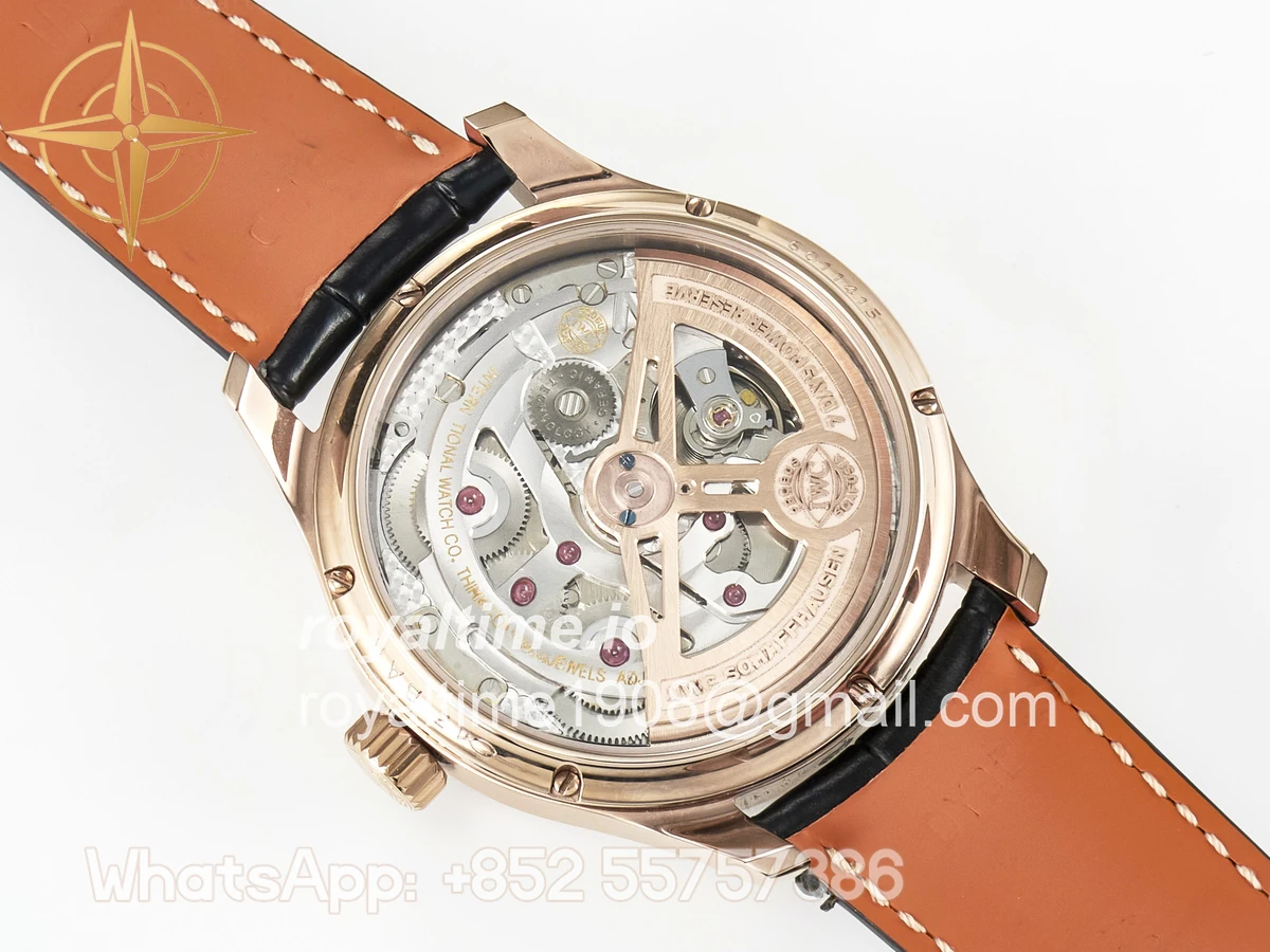 IWC IW5033 Portugieser Perpetual Calendar RG V9F White Dial on Black Leather Strap A52610 - Image 17