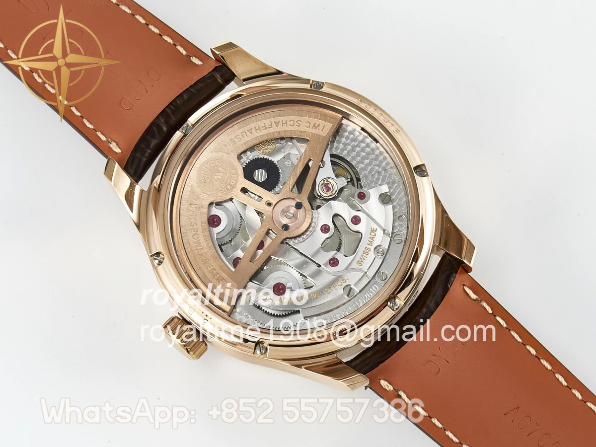 IWC IW5033 Portugieser Perpetual Calendar RG V9F White Dial on Brown Leather Strap A52610 - Image 17