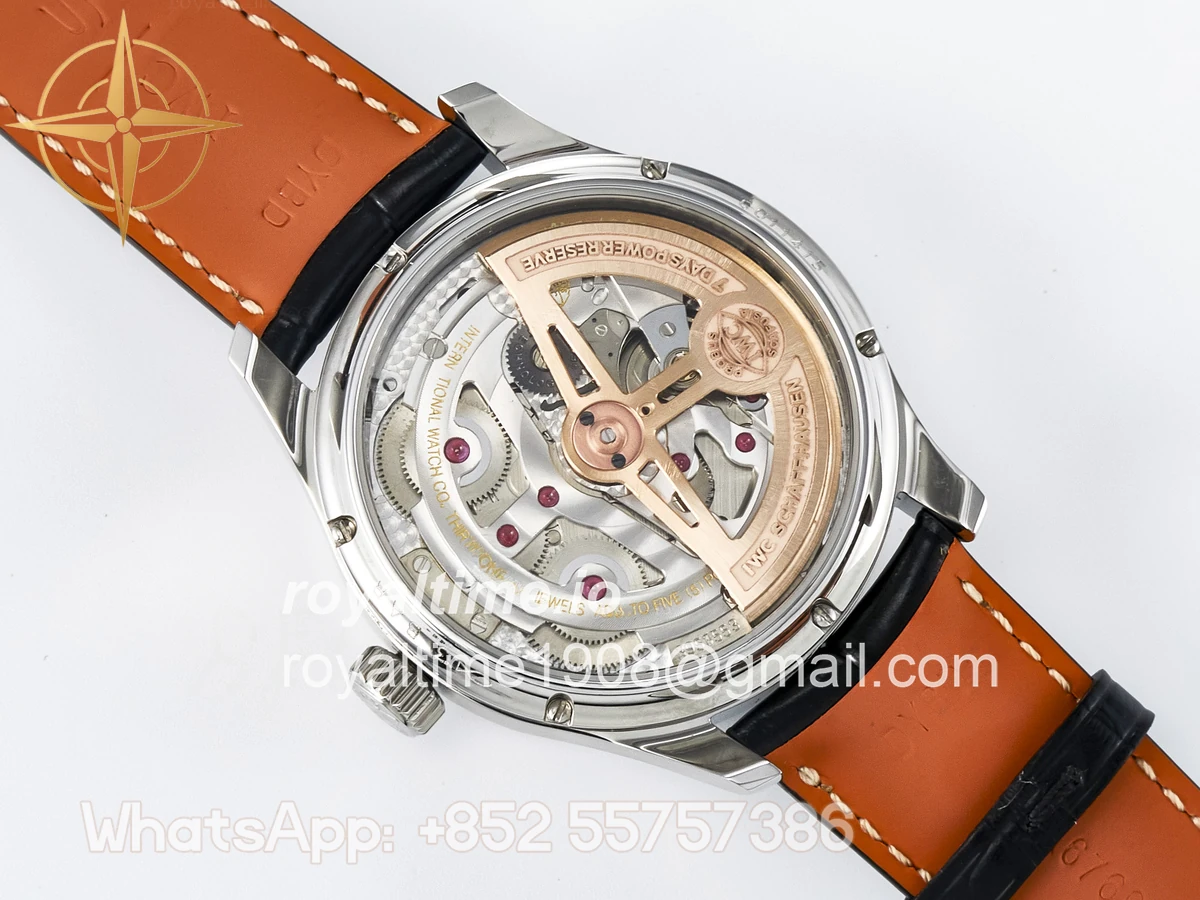 IWC IW5034 Portugieser Perpetual Calendar SS V9F White Dial on Black Leather Strap A52610 - Image 17