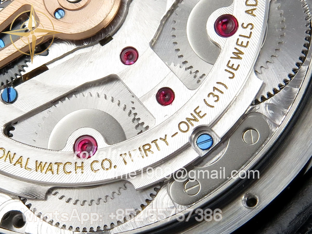 IWC Portugieser Perpetual Calendar SS 5033 APSF White/SS Dial on Black Leather Strap A52610 - Image 17