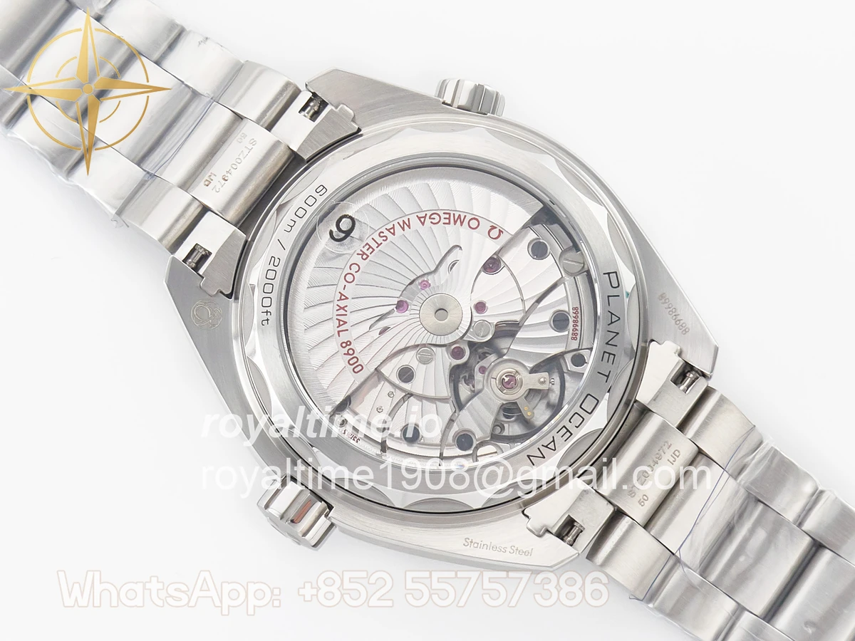 Omega Planet Ocean 600M 39.5mm VSF Black Dial Black Ceramic Bezel on SS Bracelet A8800 - Image 17