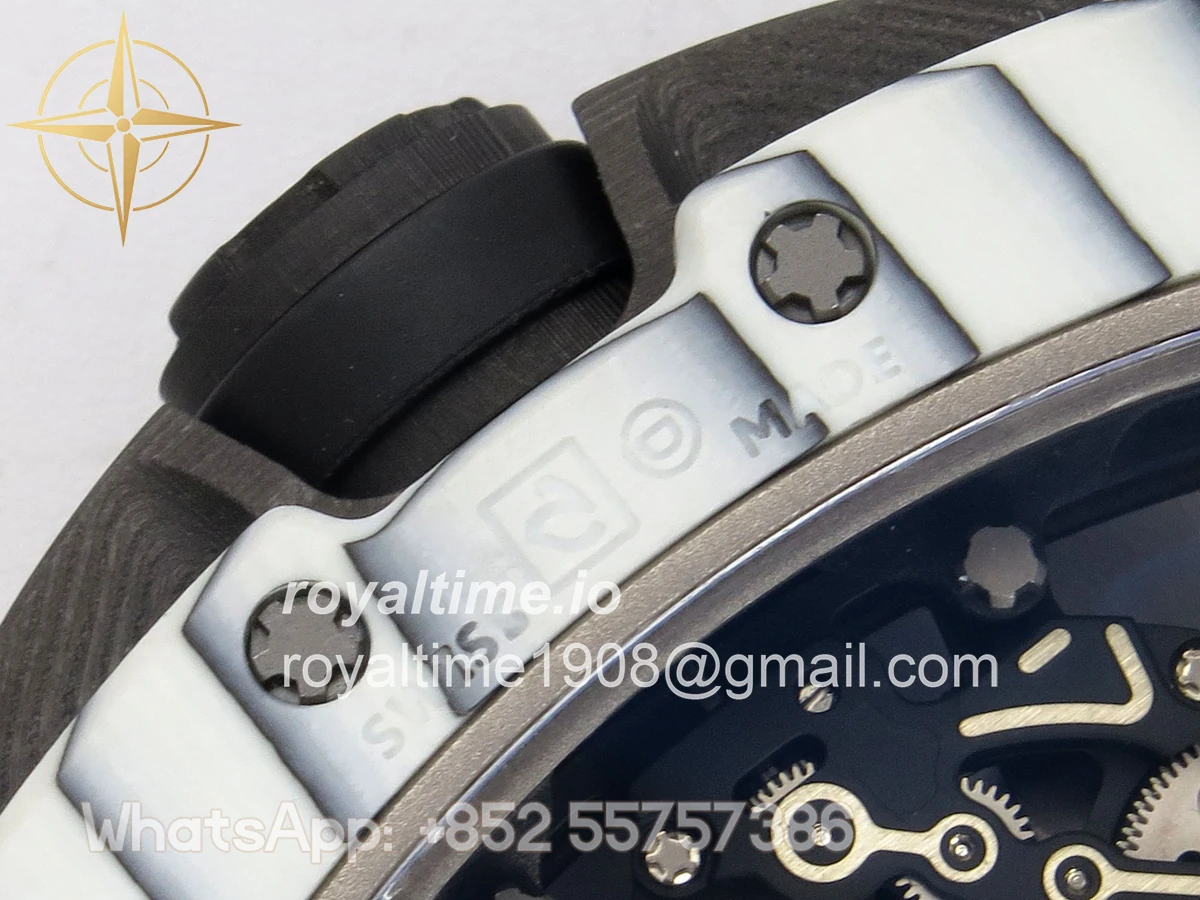Richard Mille AVF RM061 White NTPT Black Inner Bezel Black Rubber Strap Vaucher RMUL2 Free Sprung (Mod) - Image 17