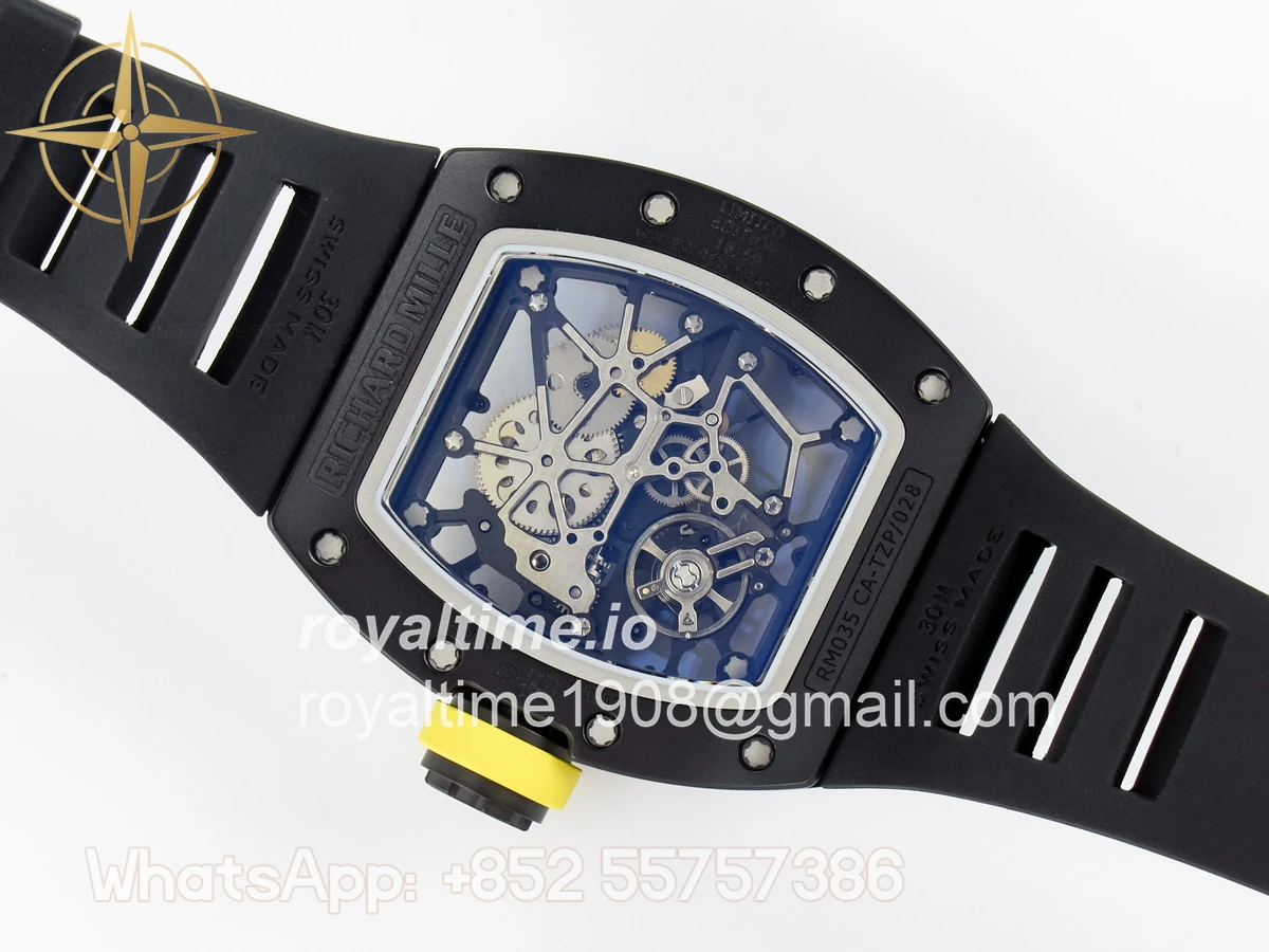 Richard Mille RM035-02 Black Ceramic SONIC Skeleton Dial on Black Rubber Strap RMUL1 - Image 17