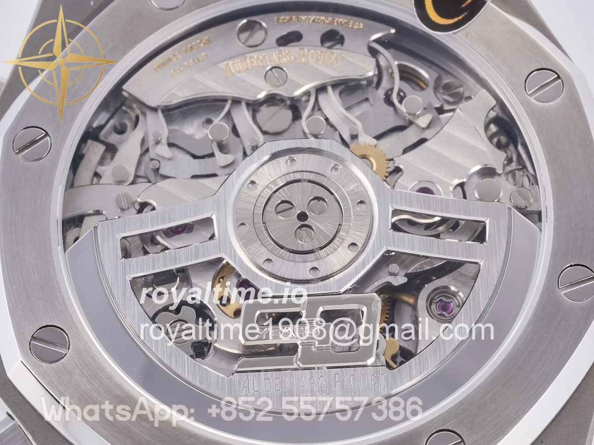 Audemars Piguet Royal Oak Chrono 26240 SS DDF Silver Dial on White Rubber Strap DD4401 (50th Anniversary) - Image 17
