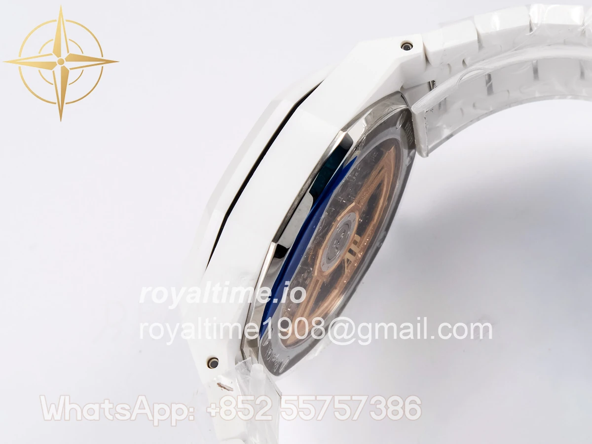 Audemars Piguet Royal Oak Chrono 26240 White Ceramic APSF Black Dial On White Ceramic Bracelet SA4401 - Image 17