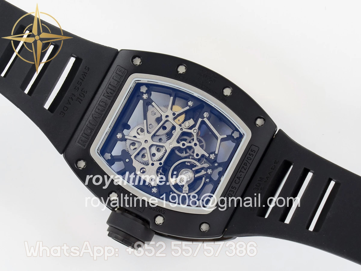 Richard Mille RM035-02 RG Black Ceramic SONIC Skeleton Dial on Black Rubber Strap RMUL1 - Image 17