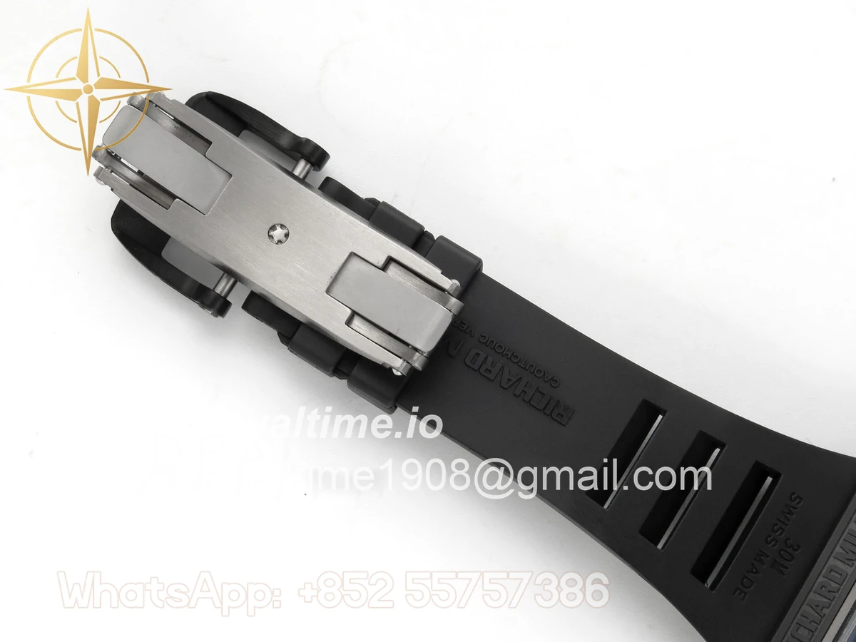 Richard Mille RM035 Americas Manual Carbon/Black Ceramic ZF Skeleton Dial On Black Rubber Strap RMUL1 - Image 17