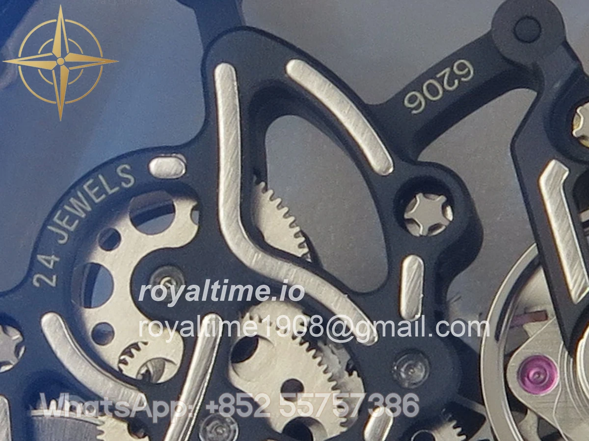 Richard Mille RM055 Black Ceramic APSF on White Inner Bezel on White Rubber Strap RMUL2 - Image 17