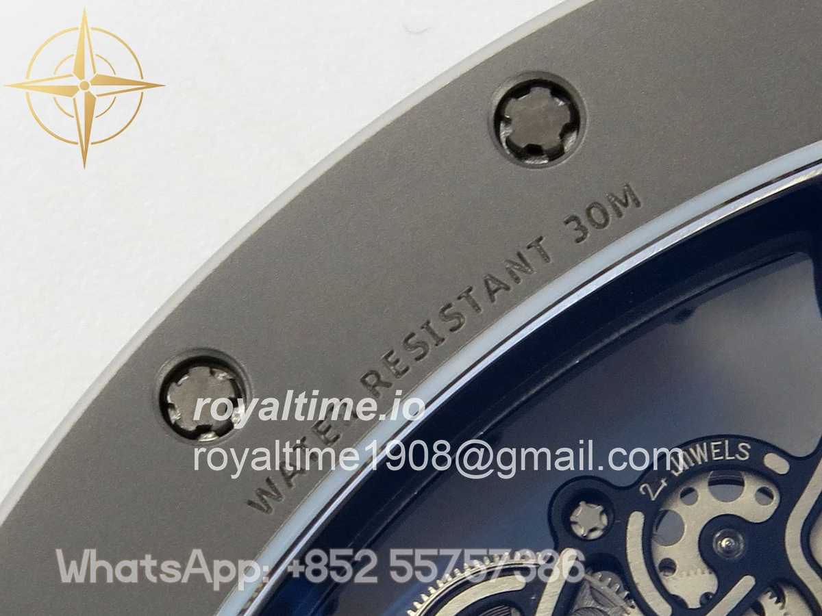 Richard Mille AVF RM055 Gray Cemira on Gray Rubber Strap Vaucher RMUL2 Free Sprung (Mod) - Image 18