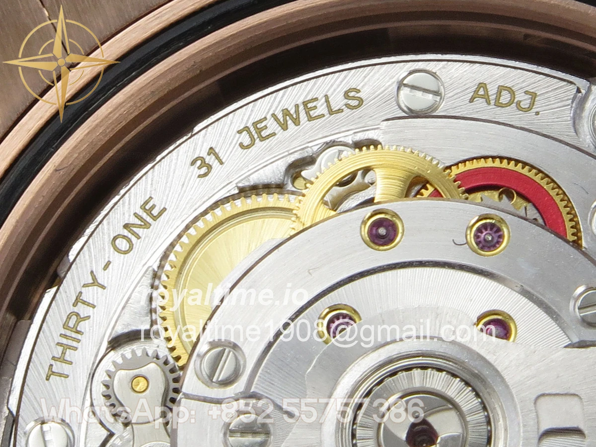 Rolex DayDate 40 RG QF 904L Steel Black Stick Dial on President Bracelet VR3255 V8 (Gain Weight) - Image 18