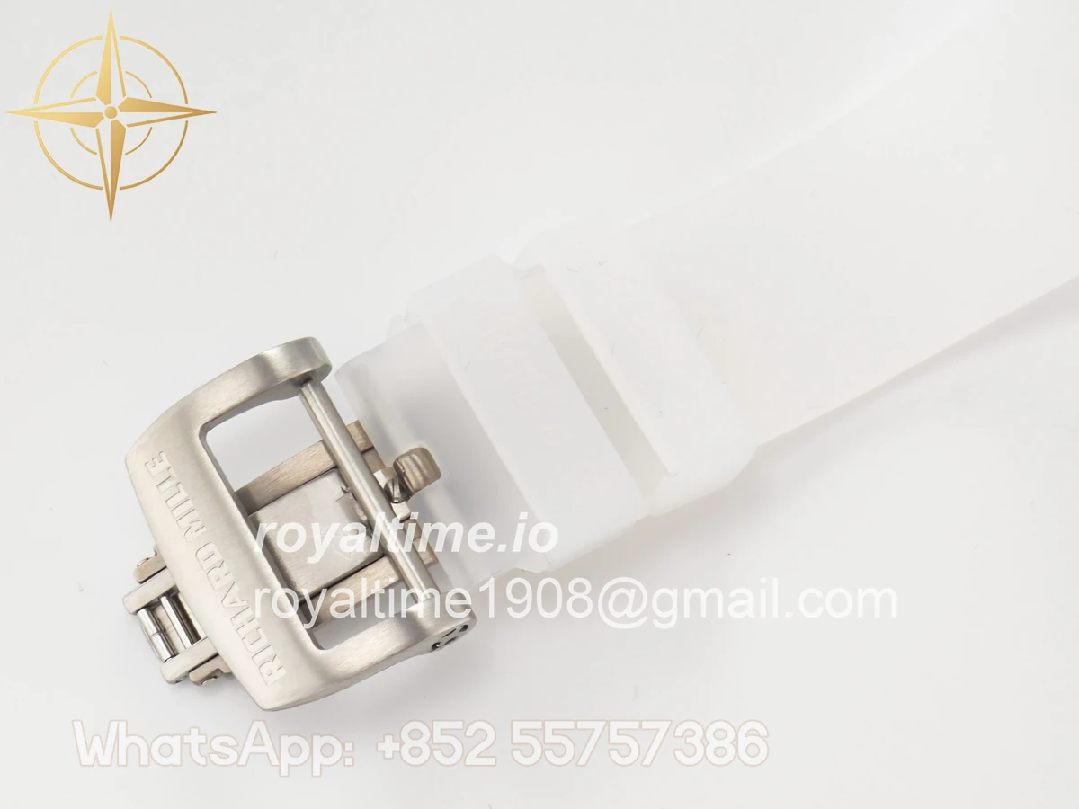 Richard Mille RM27-03 Blue Transparent Tourbillon MSF Skull Dial on White Rubber Strap - Image 18