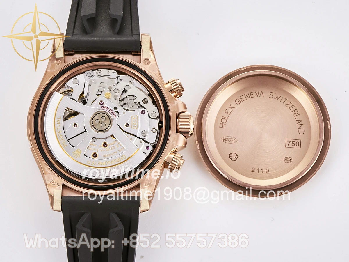 Rolex Daytona 126515 TMF Black/RG Diamonds Dial on Oysterflex Strap DD4131 - Image 18