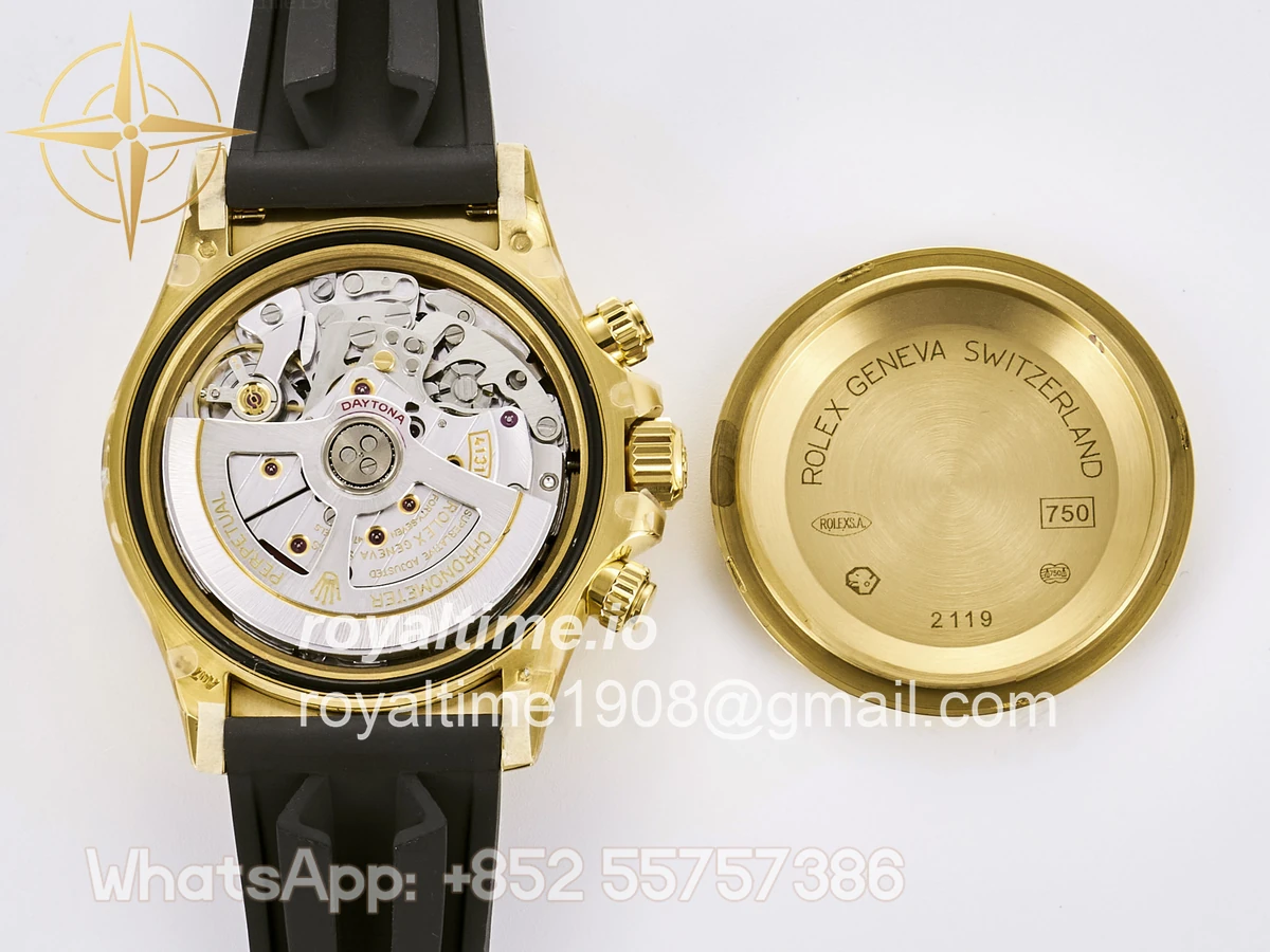 Rolex Daytona 126518 TMF Black Stick Dial on Oysterflex Strap DD4131 - Image 18