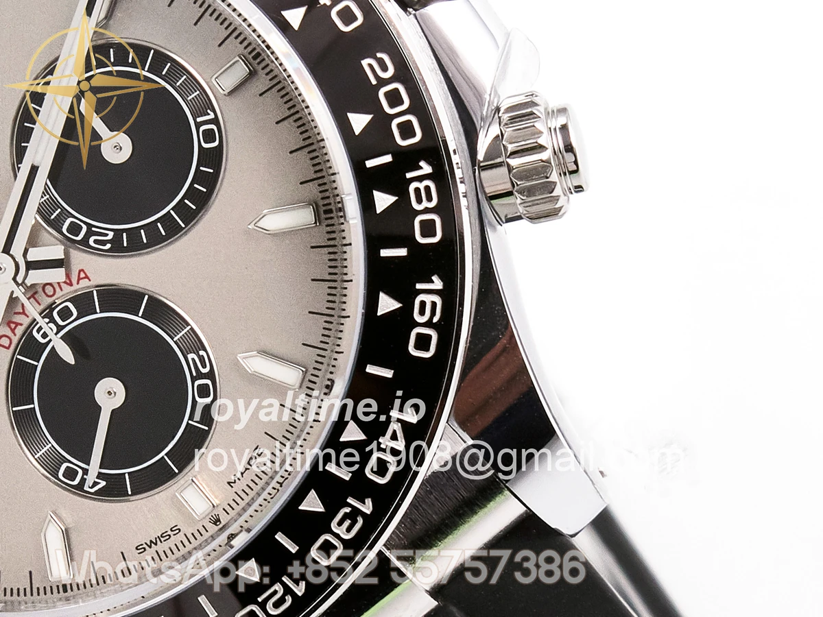 Rolex Daytona 126519 SS ARF Silver/Black Stick Dial on Oysterflex Strap DD4131 V2 (Weighted) - Image 18