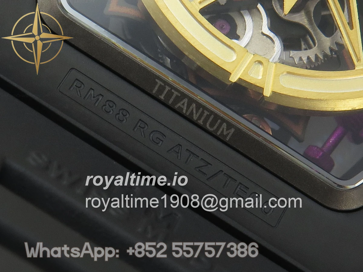 Richard Mille RM88 Tourbillon Smiley Black Ceramic RMF on Black Rubber Strap - Image 18