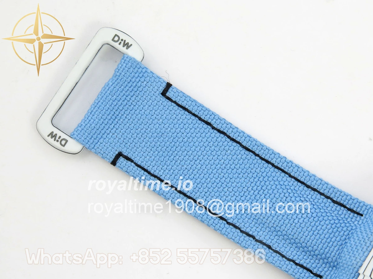 Rolex Daytona DIW White Carbon Case DIWF Edition Baby Blue/White Crystal Dial Crystal Bezel on Baby Blue Nylon Strap DD4801 - Image 18