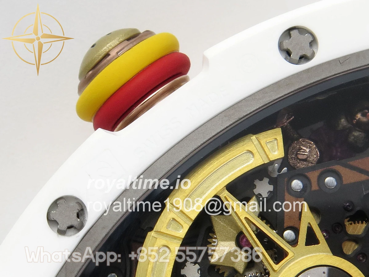 Richard Mille RM88 Tourbillon Smiley White Ceramic RMF on White Velcro Strap - Image 18