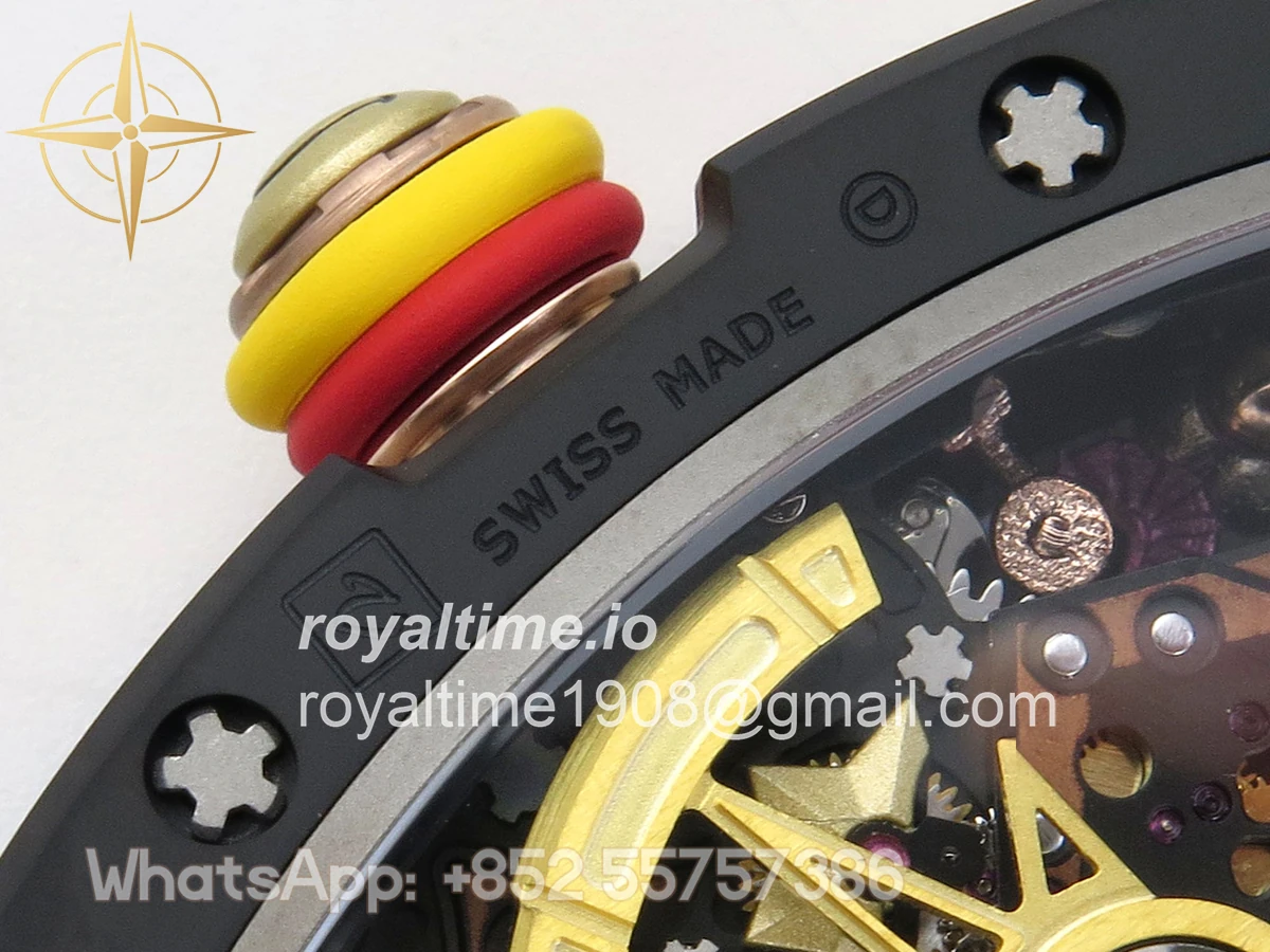 Richard Mille RM88 Tourbillon Smiley White Ceramic RMF on Yellow Rubber Strap - Image 18