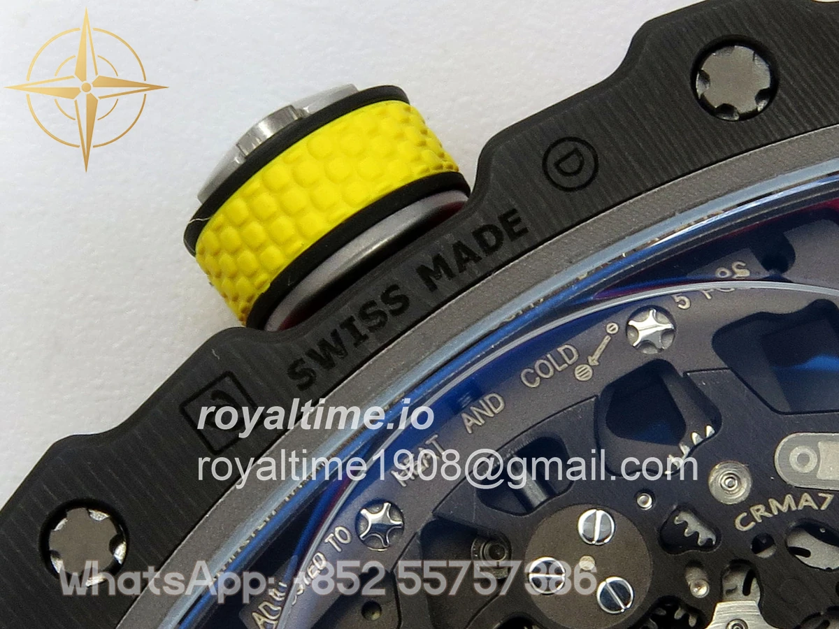 Richard Mille Umi Maker's RM67-02 Black NTPT Alexander Black/Red/Yellow Skeleton Dial on Nylon strap CRMA7 V2 - Image 18