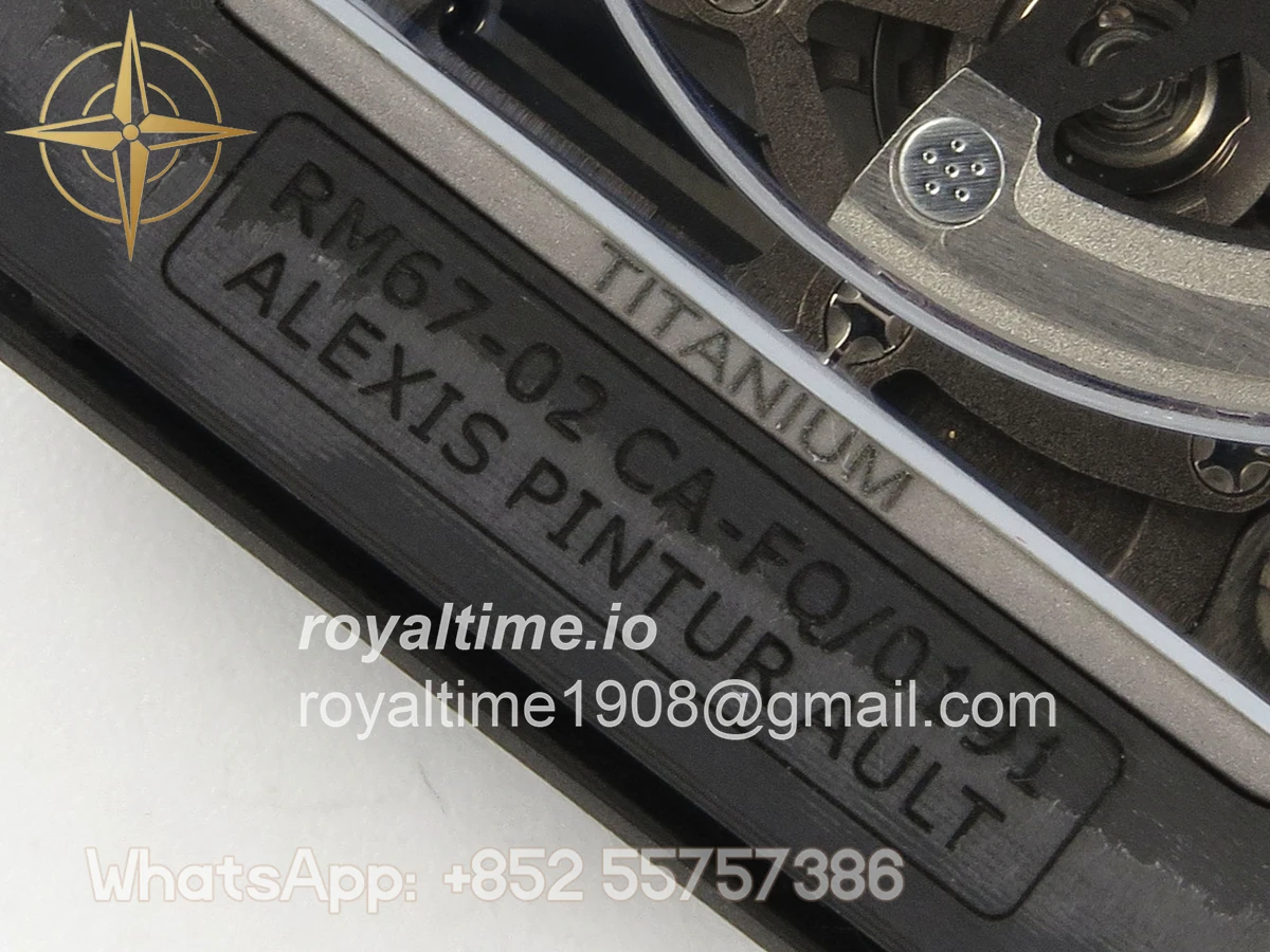 Richard Mille AVF RM67-02 France Black NTPT Spain Skeleton Dial on Blue Elastic strap CRMA7 - Image 18