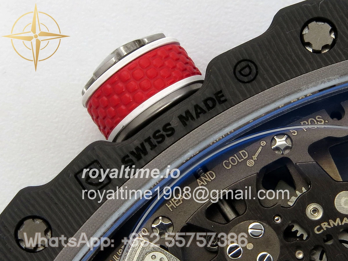 Richard Mille Umi Maker's RM67-02 Black NTPT France Blue/Red/White Skeleton Dial on Nylon strap CRMA7 V2 - Image 18