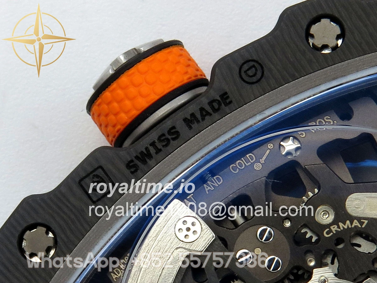 Richard Mille Umi Maker's RM67-02 Black NTPT McLaren Orange Skeleton Dial on Nylon strap CRMA7 V2 - Image 18