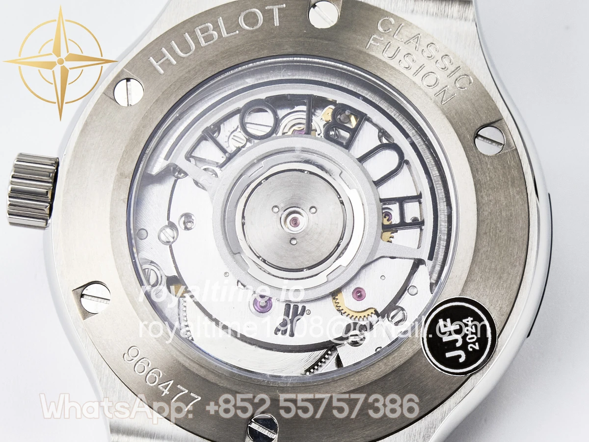 Hublot Classic Fusion 38mm SS JJF Gray Dial on Black Gummy Leather Strap - Image 18