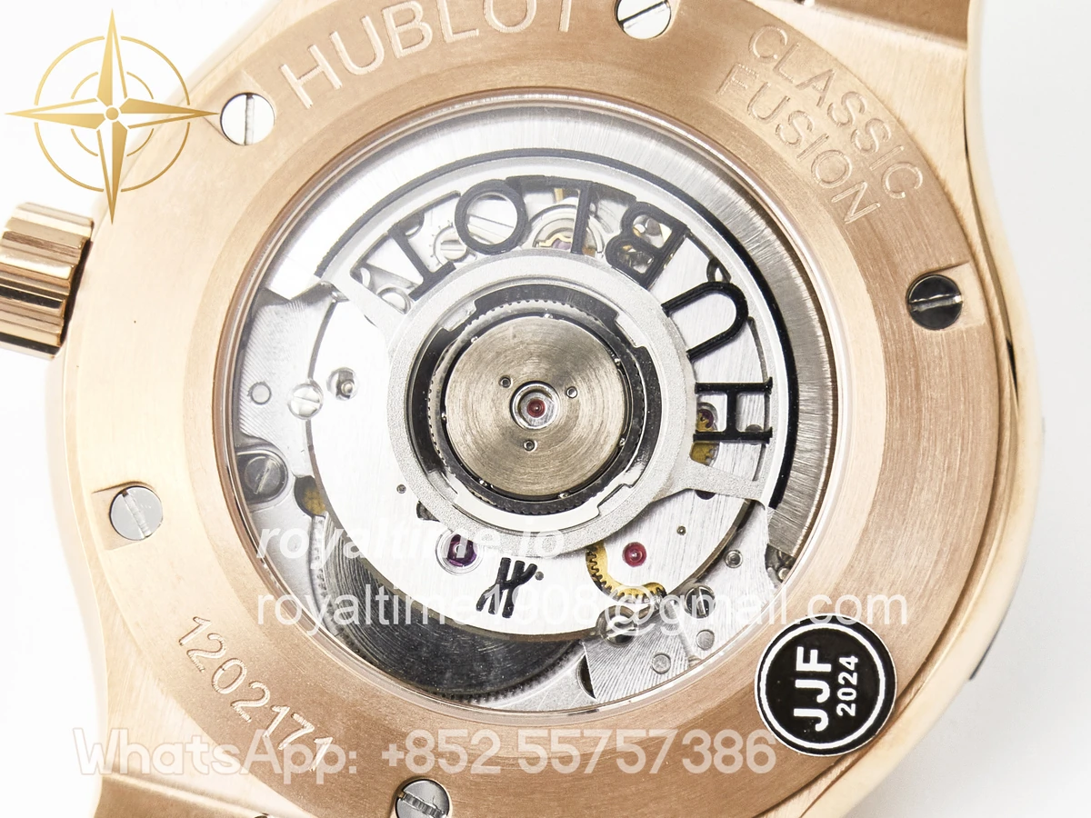 Hublot Classic Fusion 42mm RG JJF Green Dial on Green Gummy Leather Strap - Image 18