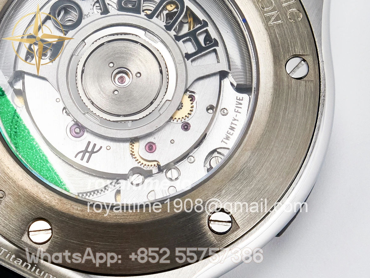 Hublot Classic Fusion Bang 42mm HBF Black Dial Diamonds Bezel on Black Rubber Strap A2892 - Image 18