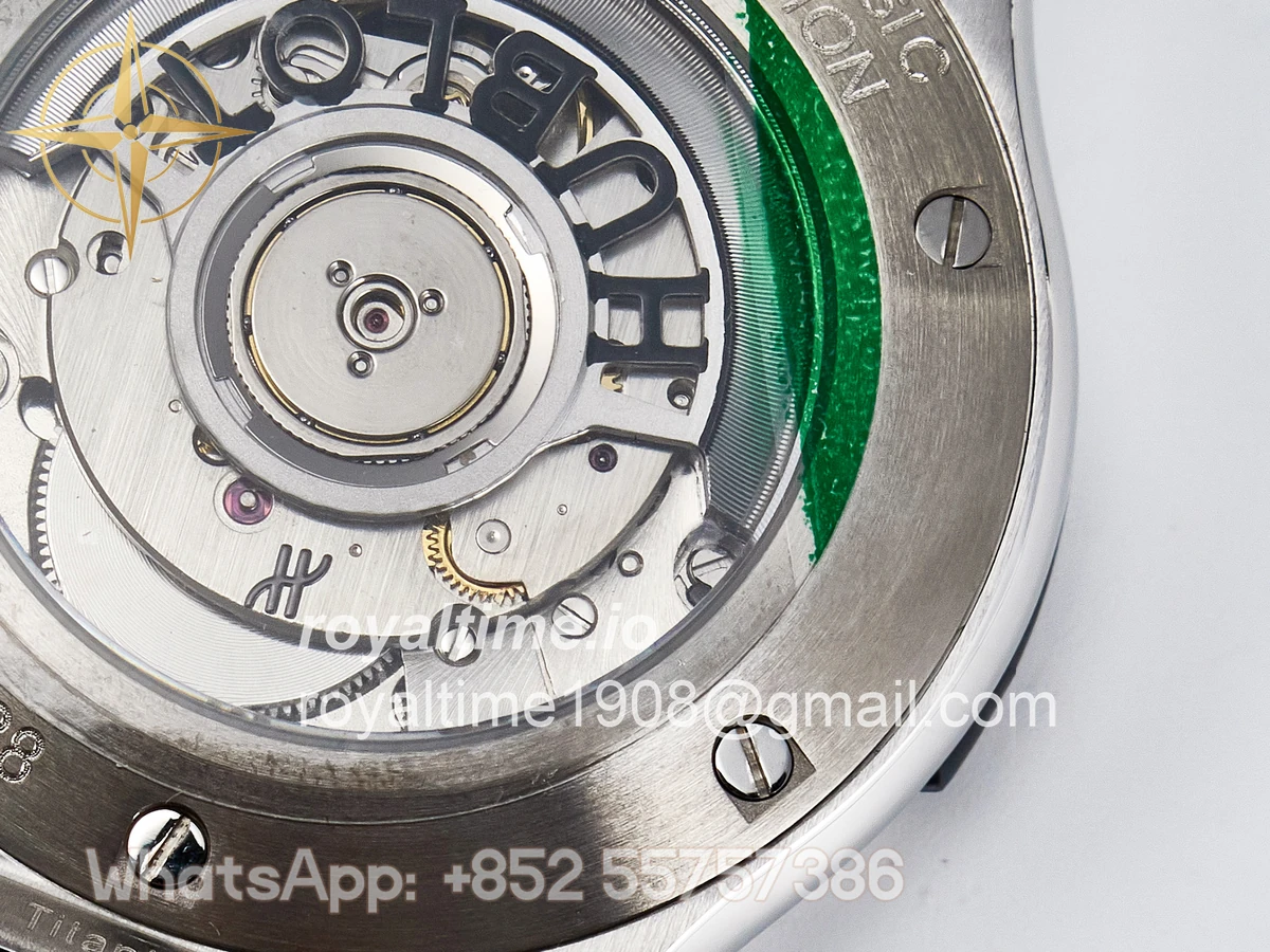 Hublot Classic Fusion Bang 42mm HBF Black Dial on Black Leather Strap A2892 - Image 18