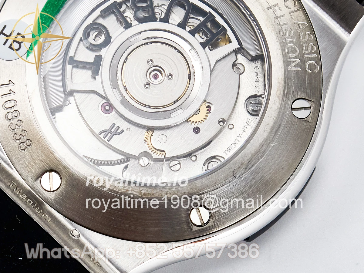 Hublot Classic Fusion Bang 42mm HBF Black Dial on Black Rubber Strap A2892 - Image 18