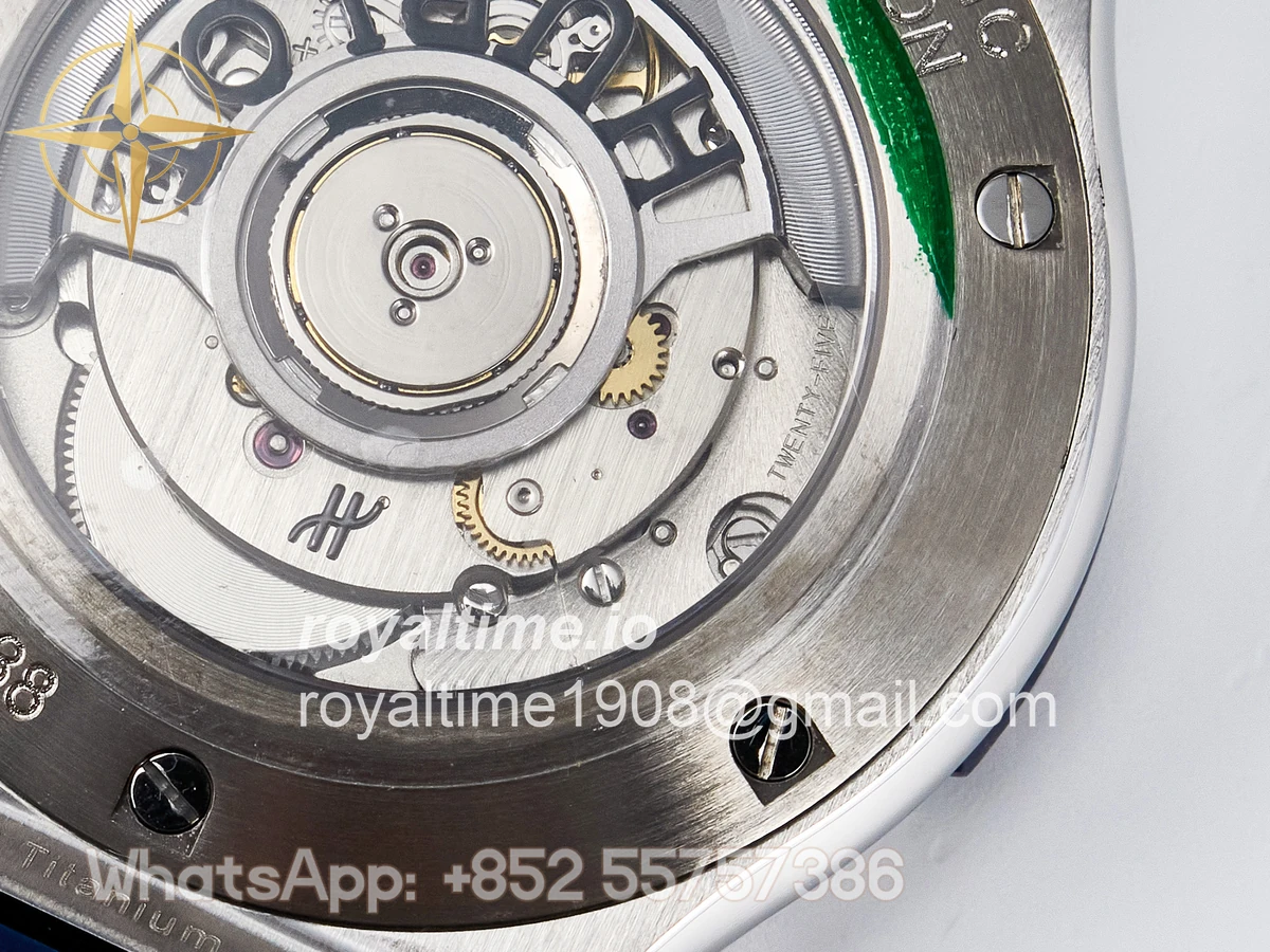 Hublot Classic Fusion Bang 42mm HBF Blue Dial on Blue Leather Strap A2892 - Image 18