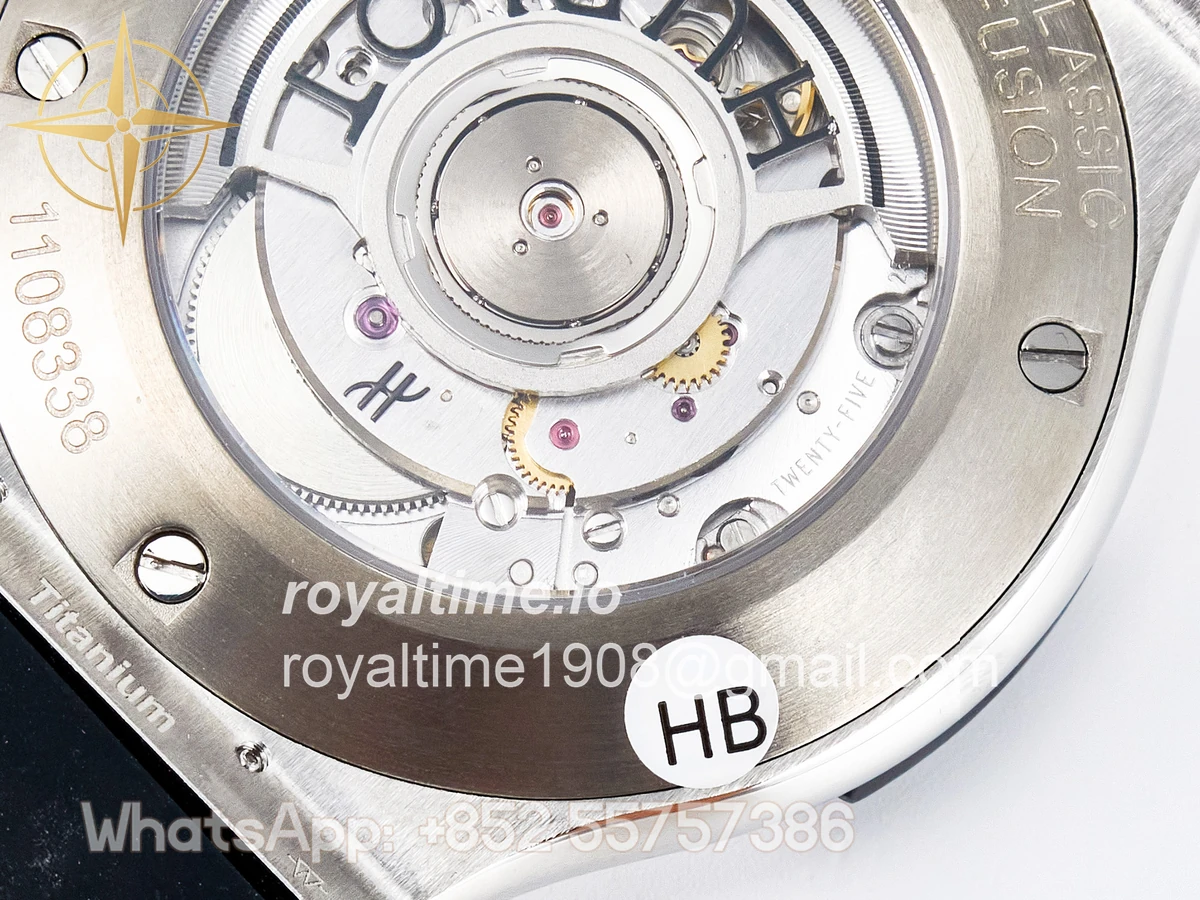 Hublot Classic Fusion Bang 42mm HBF Green Dial Diamonds Bezel on Green Leather Strap A2892 - Image 18