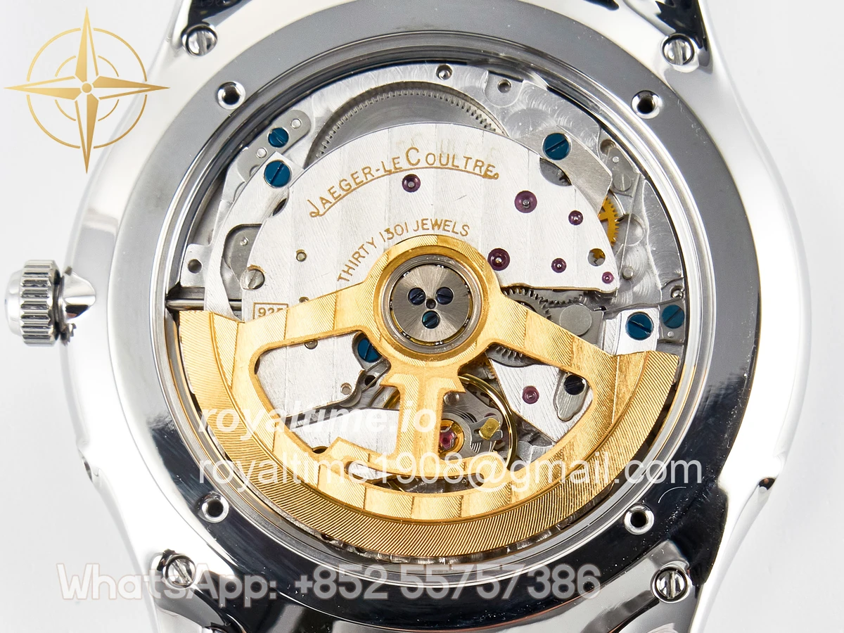 Jaeger-LeCoultre Master Ultra Thin Moon 1368420 SS Z+F Black Dial on Black Leather Strap SA925 - Image 18