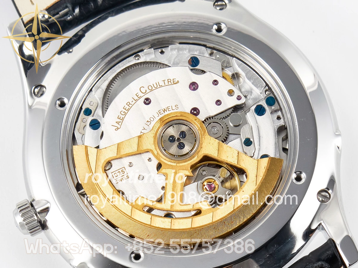 Jaeger-LeCoultre Master Ultra Thin Moon 1368420 SS Z+F Blue Dial on Black Leather Strap SA925 - Image 18