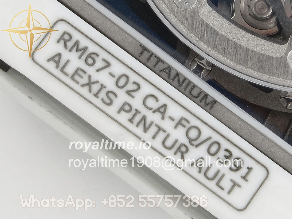 Richard Mille AVF RM67-02 France White NTPT Spain Skeleton Dial on Blue Elastic strap CRMA7 - Image 18