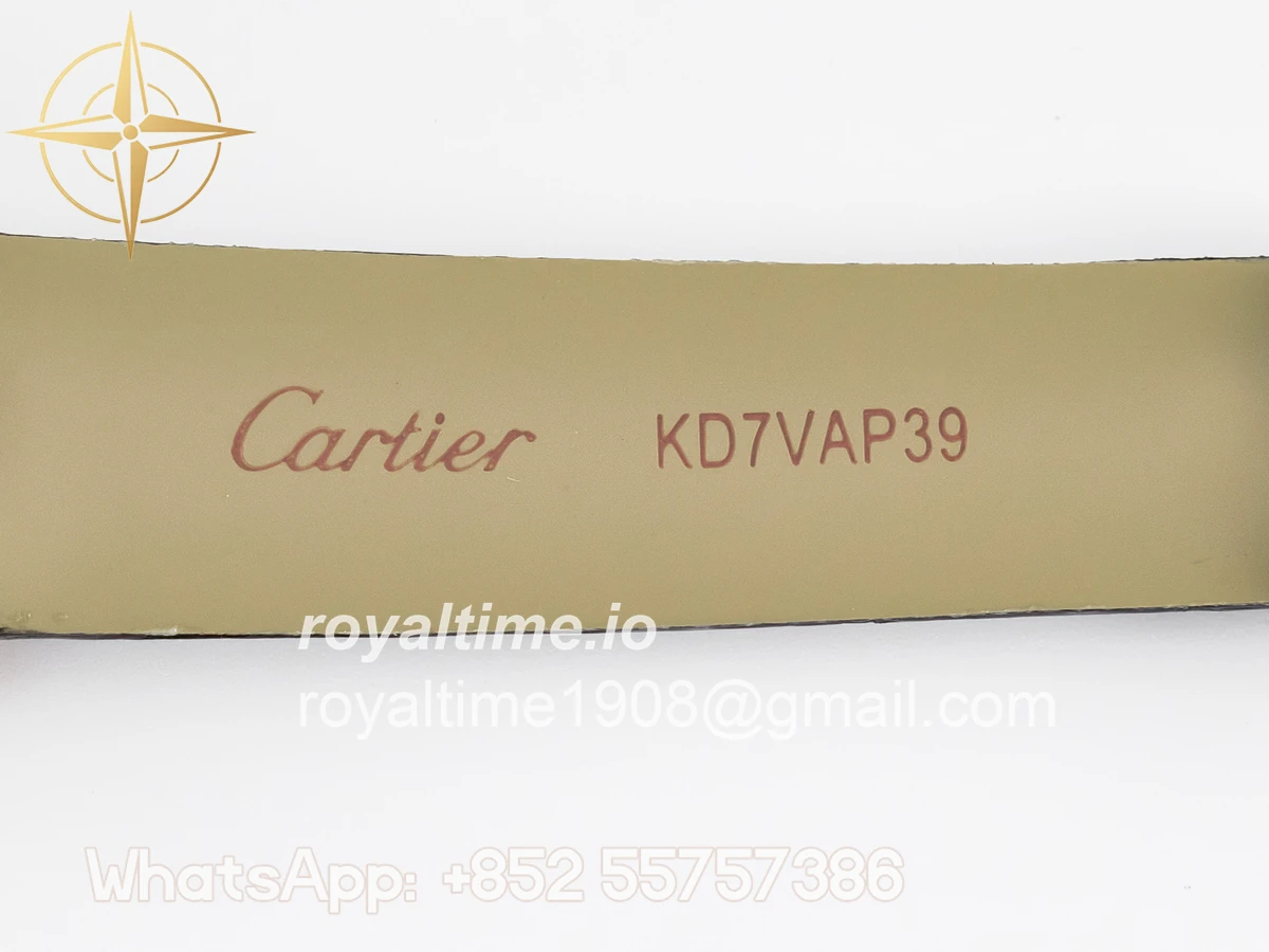 Cartier Ballon Blanc De Cartier 30mm RG DRF Silvered Texture Dial on Black Leather Strap Ronda Quartz - Image 18