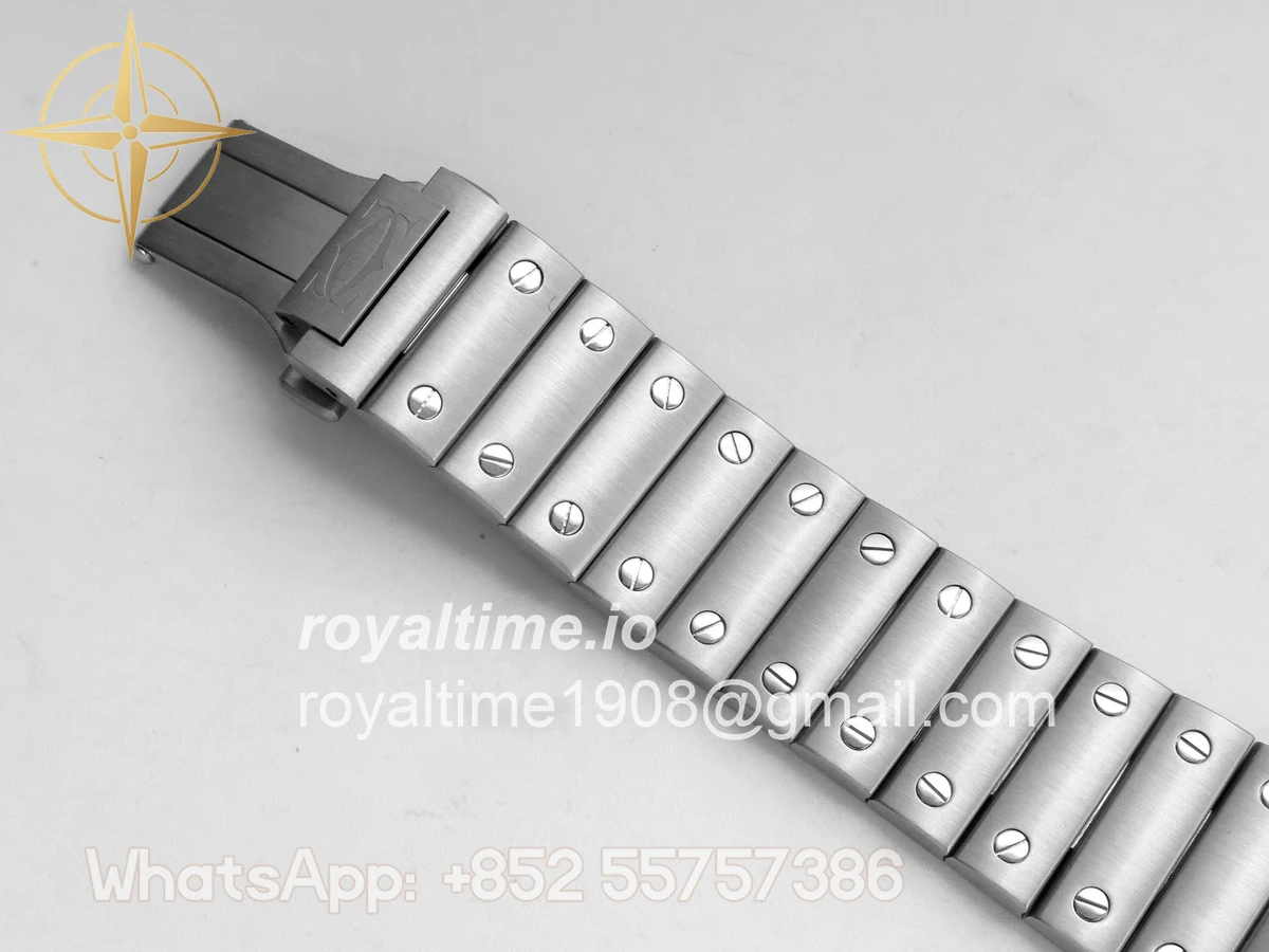 Cartier Santos de Cartier Skeleton PVD MLF Skeleton Black Skeleton Dial on SS SmartLink Bracelet 9611MC - Image 18