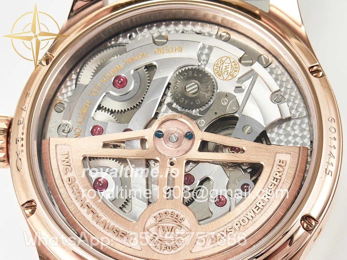 IWC IW5033 Portugieser Perpetual Calendar RG V9F White Dial on Black Leather Strap A52610 - Image 18