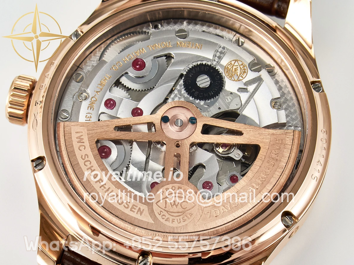 IWC IW5033 Portugieser Perpetual Calendar RG V9F White Dial on Brown Leather Strap A52610 - Image 18