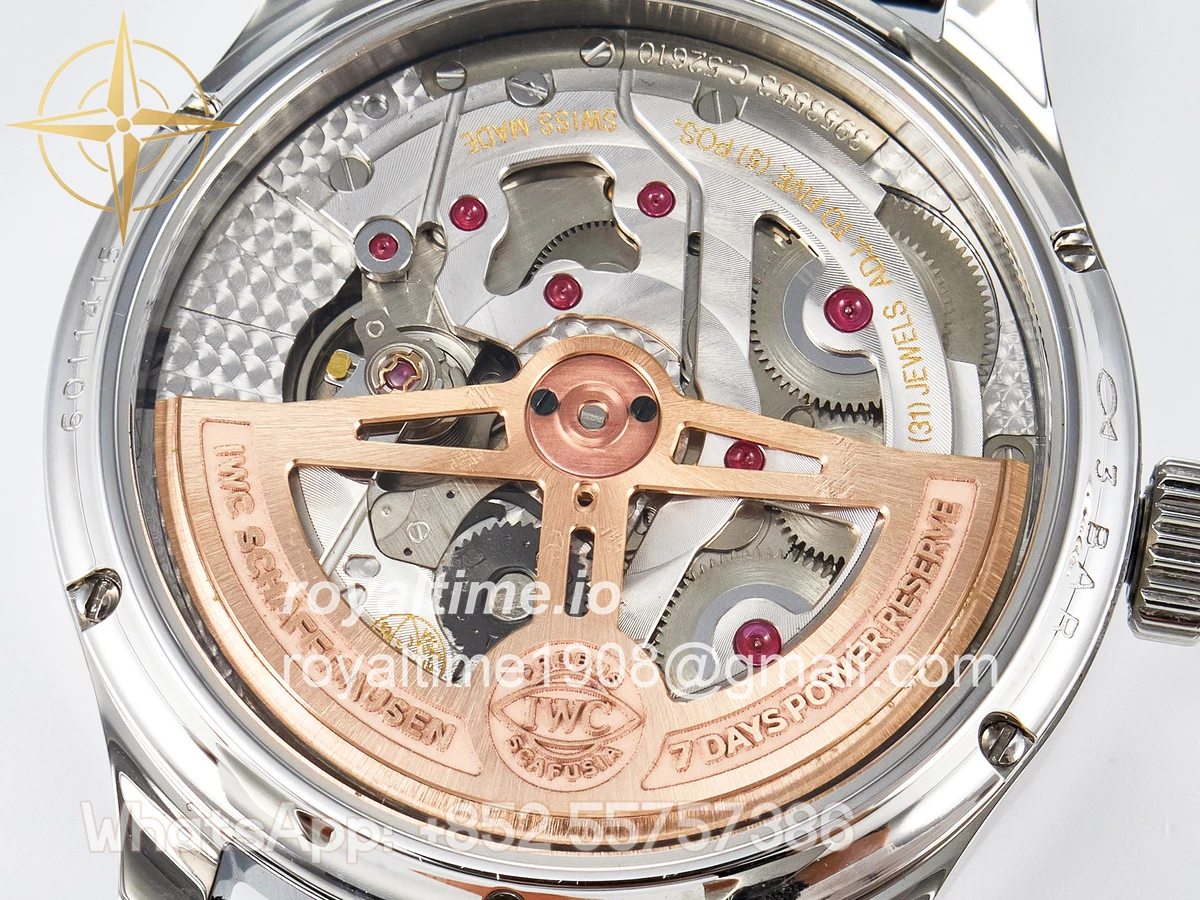 IWC IW5034 Portugieser Perpetual Calendar SS V9F Blue Dial on Black Leather Strap A52610 - Image 18