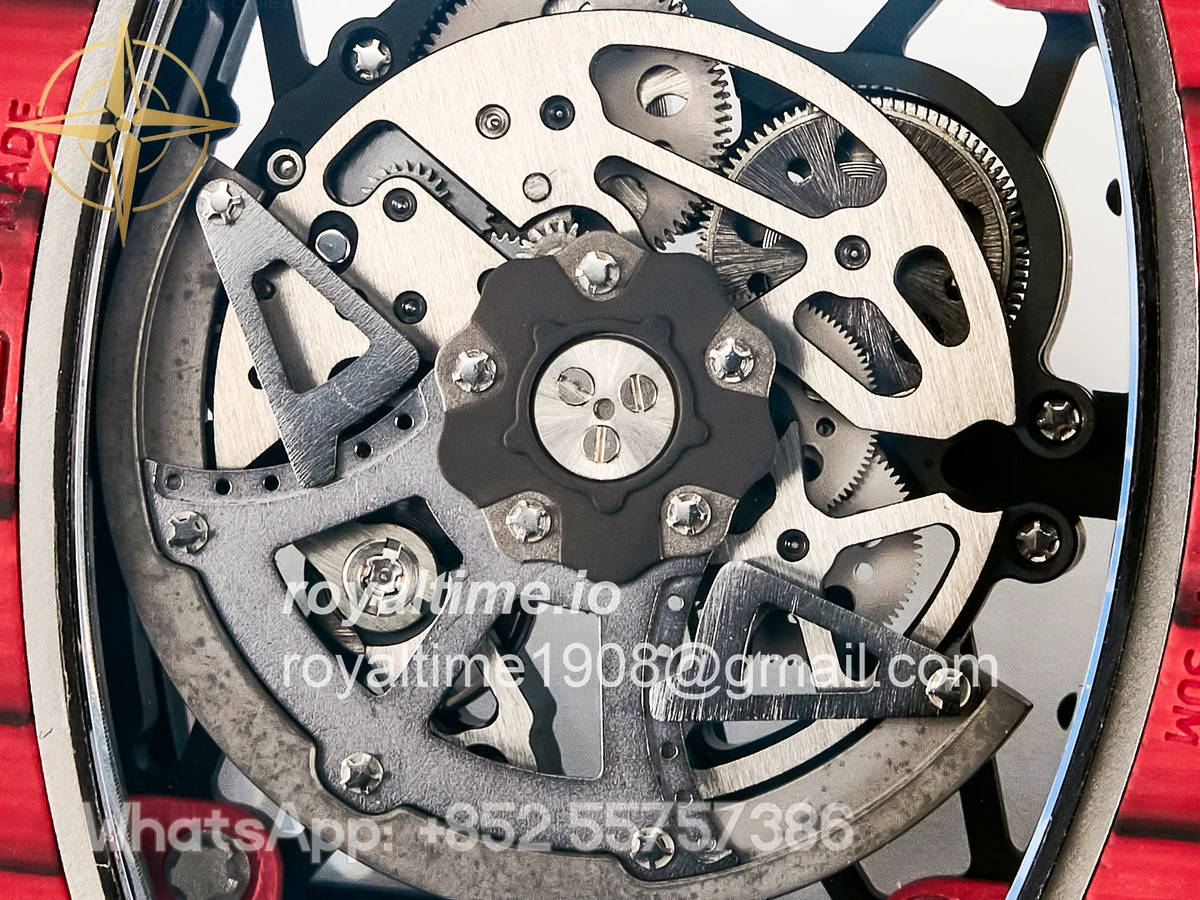Richard Mille Custom RM035-02 Red NTPT PPMF Red Crown on Nylon Strap Custom Vaucher Movement - Image 18
