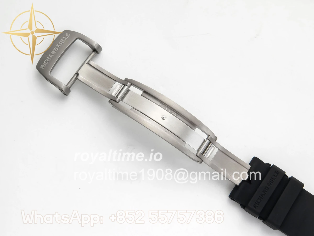 Richard Mille Custom RM055 Black Ceramic ZGF Silver Inner Bezel on Black Rubber Strap Vaucher Manufacture Fleurier Movement (Free Sprung) - Image 18