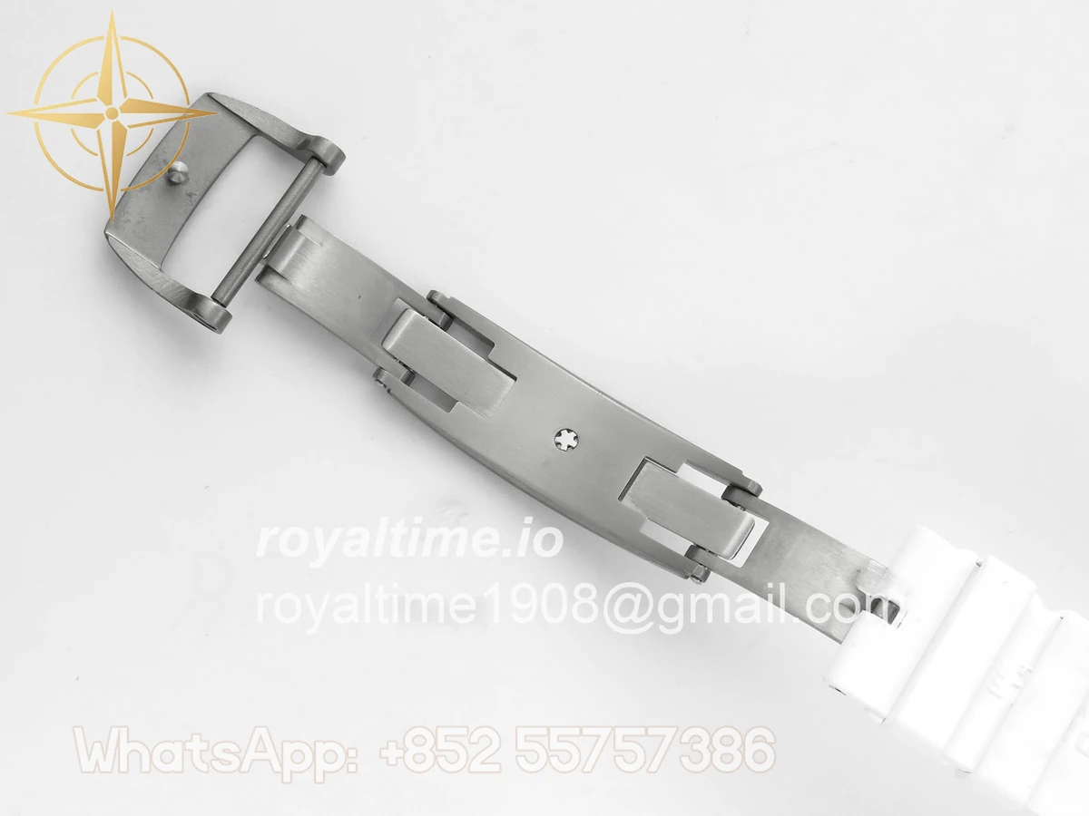 Richard Mille Custom RM055 Black Ceramic ZGF White Inner Bezel on White Rubber Strap Vaucher Manufacture Fleurier Movement (Free Sprung) - Image 18