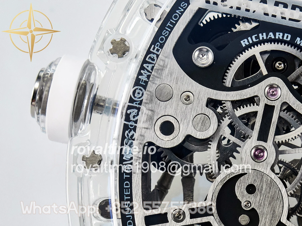 Richard Mille RM026 Transparent Tourbillon RMF Panda Skeleton Dial on Translucent Rubber Strap - Image 18